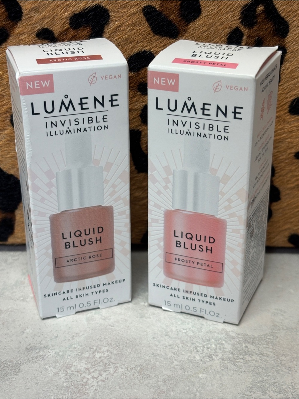 NEW Lumene Invisible Illumination Liquid Blush Duo | Arctic Rose & Frosty Petal